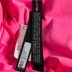 Pre Owned Amiri Pink Cotton Five Star Logo Printed Crewneck T-Shirt XS