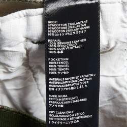 Amiri Green Camouflage Print Cotton Cargo Pants M