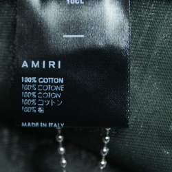 Amiri Green Camouflage Print Logo T-Shirt S