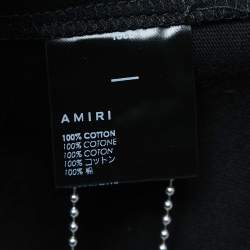 Amiri Black Cotton Logo Print Pocket T-Shirt L