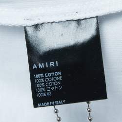 Amiri White Cotton Crystal Ball Print T-Shirt S