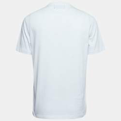 Amiri White Cotton Crystal Ball Print T-Shirt S