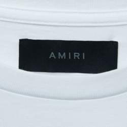 Amiri White Cotton Crystal Ball Print T-Shirt M
