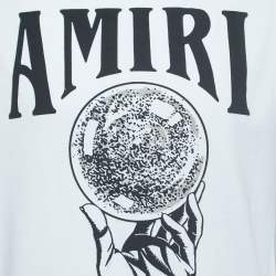 Amiri White Cotton Crystal Ball Print T-Shirt M