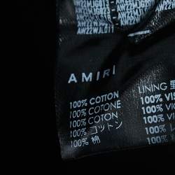 Pre Owned Amiri Black Cotton Logo Print Hoodie S