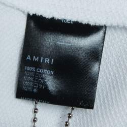 Amiri WhiteCotton Pique Logo Polo T-Shirt XL