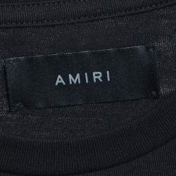 Amiri Black Cotton Crystal Ball Print T-Shirt L