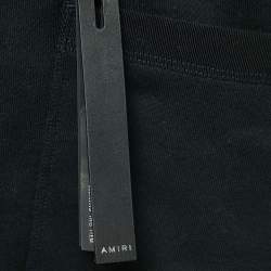 Amiri Black Cotton Logo Print Joggers S