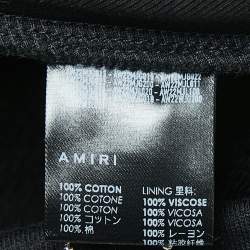 Amiri Black Cotton Logo Print Joggers S