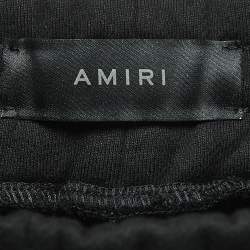 Amiri Black Cotton Logo Print Joggers S