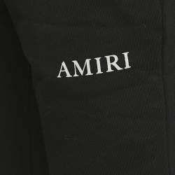 Amiri Black Cotton Logo Print Joggers S
