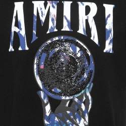 Amiri Black Crystal Ball Print Cotton T-Shirt XL