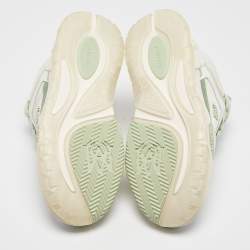 Amiri White/Green Leather and Mesh MA1 Lace Up Sneakers Size 40