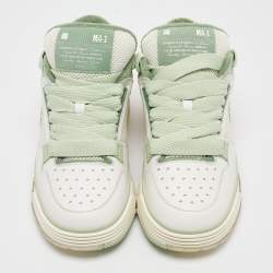 Amiri White/Green Leather and Mesh MA1 Lace Up Sneakers Size 40