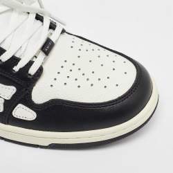 Amiri White/Black Leather Skel High Top Sneakers Size 43