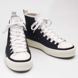 Pre Owned Amiri Black/White Canvas MA Court Sneakers Size 41