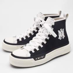 Pre Owned Amiri Black/White Canvas MA Court Sneakers Size 41
