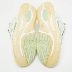 Pre Owned Amiri White/Green Leather and Mesh MA1 Lace Up Sneakers Size 43