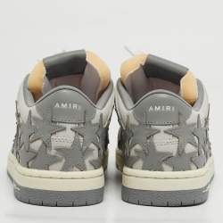 Pre Owned حذاء رياضي اميري أربطة جلد وشبك أبيض/أخضر MA1 مقاس 43