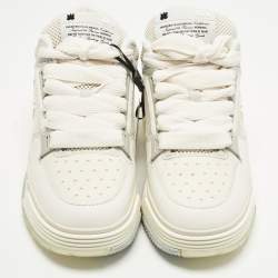 Pre Owned Amiri MA1 Size 42 Off White Leather and Mesh Low Top Sneakers