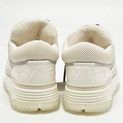 Pre Owned Amiri MA1 Size 42 Off White Leather and Mesh Low Top Sneakers