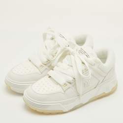 مملوكة مسبقًا Amiri MA-1 Size 42 White Leather, Mesh and Suede Lace Up Sneakers