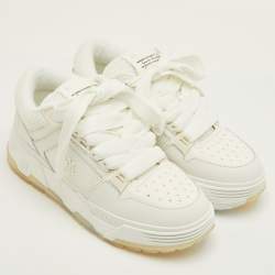 مملوكة مسبقًا Amiri MA-1 Size 42 White Leather, Mesh and Suede Lace Up Sneakers