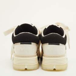 Pre Owned Amiri MA-1 Size 42 White/Black Leather, Mesh and Suede Lace Up Sneakers