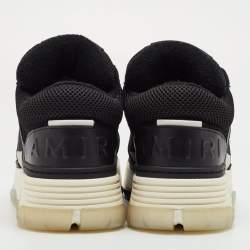 Pre Owned Amiri MA-1 Size 42 Black Leather and Mesh Low Top Sneakers