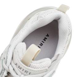 Pre Owned Amiri Warm Grey Suede And Leather Bone Runner Low Top Sneakers Size 44