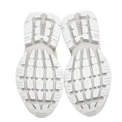 Pre Owned Amiri Warm Grey Suede And Leather Bone Runner Low Top Sneakers Size 44