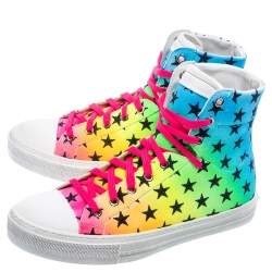 Amiri Multicolor Canvas High Top Sneakers Size 40