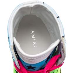 Amiri Multicolor Canvas High Top Sneakers Size 40