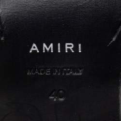Amiri Black Suede Jodhpur Chain Ankle Boots Size 40 