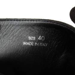 Amiri Black Suede Bandana Buckle Combat Boots Size 40 