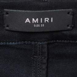 Amiri Black Washed & Distressed Denim Jeans Waist 33"