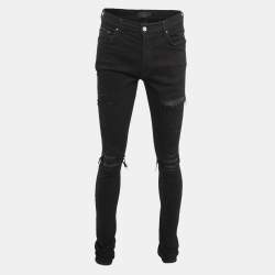 Amiri Black Distressed Denim Jeans M Waist 33"