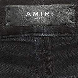 Amiri Black Washed & Distressed Denim Jeans L Waist 34"