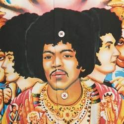 Amiri Red Jimi Hendrix Print Silk Short Sleeve Shirt M