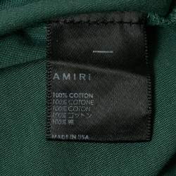 Pre Owned Amiri Vintage Green Tiger Print Cotton Crew Neck T-Shirt M