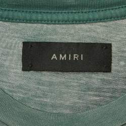 Pre Owned Amiri Vintage Green Tiger Print Cotton Crew Neck T-Shirt M
