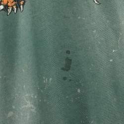 Pre Owned Amiri Vintage Green Tiger Print Cotton Crew Neck T-Shirt M