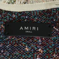 Amiri Green Palm Jacquard Hoodie S