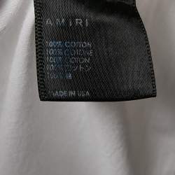 Pre Owned Amiri White Paint Drip Core Logo Jersey Crewneck T-Shirt XL
