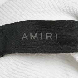 Amiri White Palm Print Cotton Hoodie M