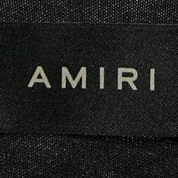 Amiri Black Logo Print Cotton Crew Neck T-Shirt L