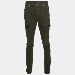 Amiri Black Denim Distressed Skinny Jeans XXL Waist 36"