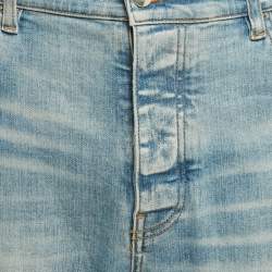 Amiri Blue Washed Denim Distressed Jeans XXL Waist 38"