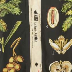 Pre Owned Amiri Black Dubai Palm Tree Capsule Silk Cuban Shirt M