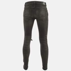 Pre Owned Amiri Black Distressed Denim Slim Fit Jeans XS/Waist 29"